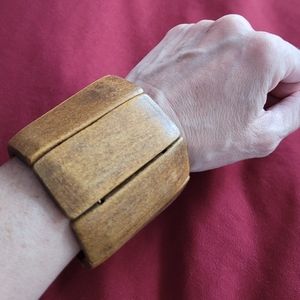 Wooden cuff style bracelet